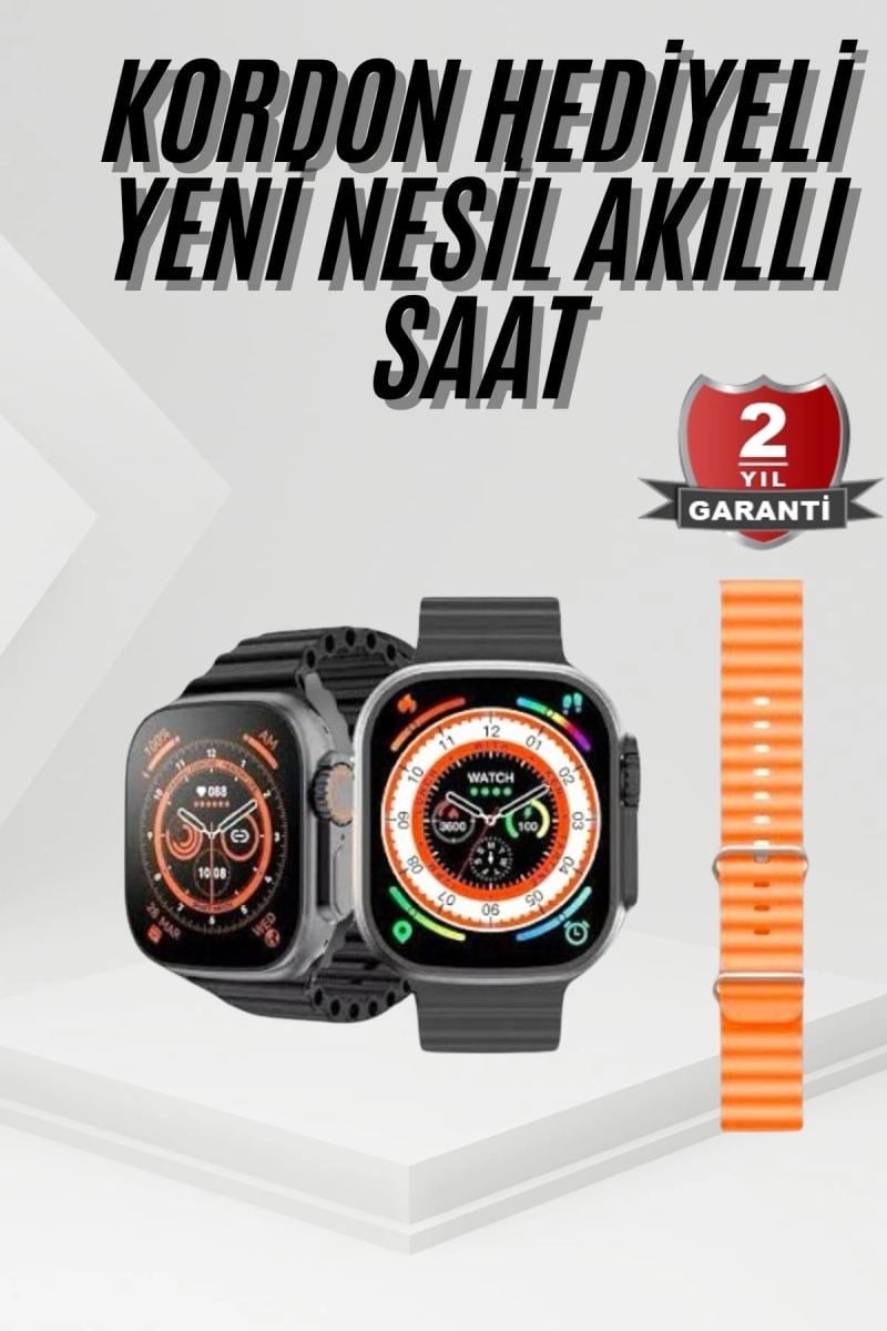 Akıllı Saat Sağlık Takibi Kalp Atışı Adımsayar Ultra Yeni Nesil Nefes Egzersizi