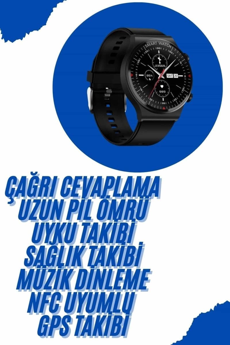 Akıllı Saat Yeni Nesil Üç Kordonlu Nabız Ölçer Çağrı Cevaplama Yeni Nesil