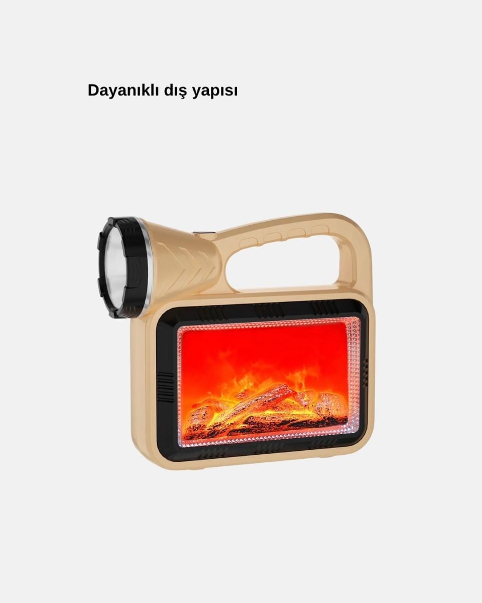 Alev Efektli Solar Lamba Cob Işıklı Taşınabilir Bahçe Kamp Aydınlatma