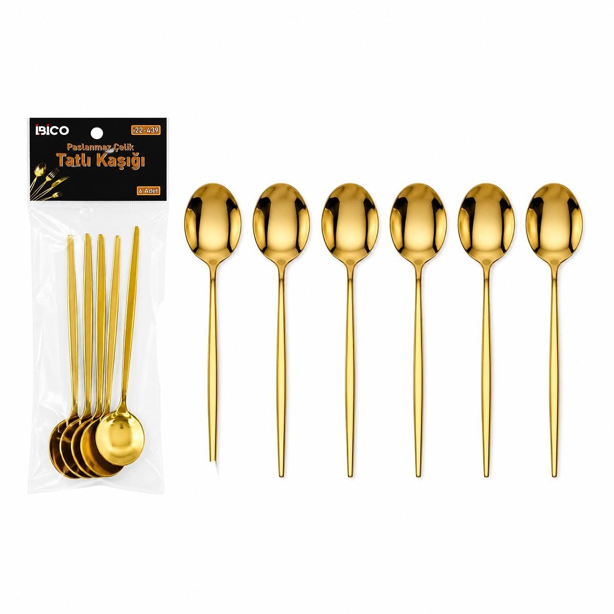 Altın Renk Tatlı Kaşığı 13cm