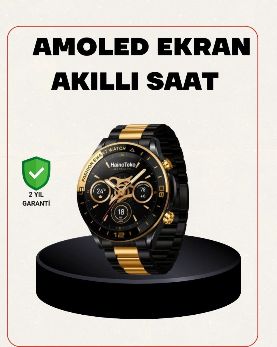 Amoled Akıllı Saat Manyetik Şarj Gps Destekli Spor Ve Günlük Kullanım