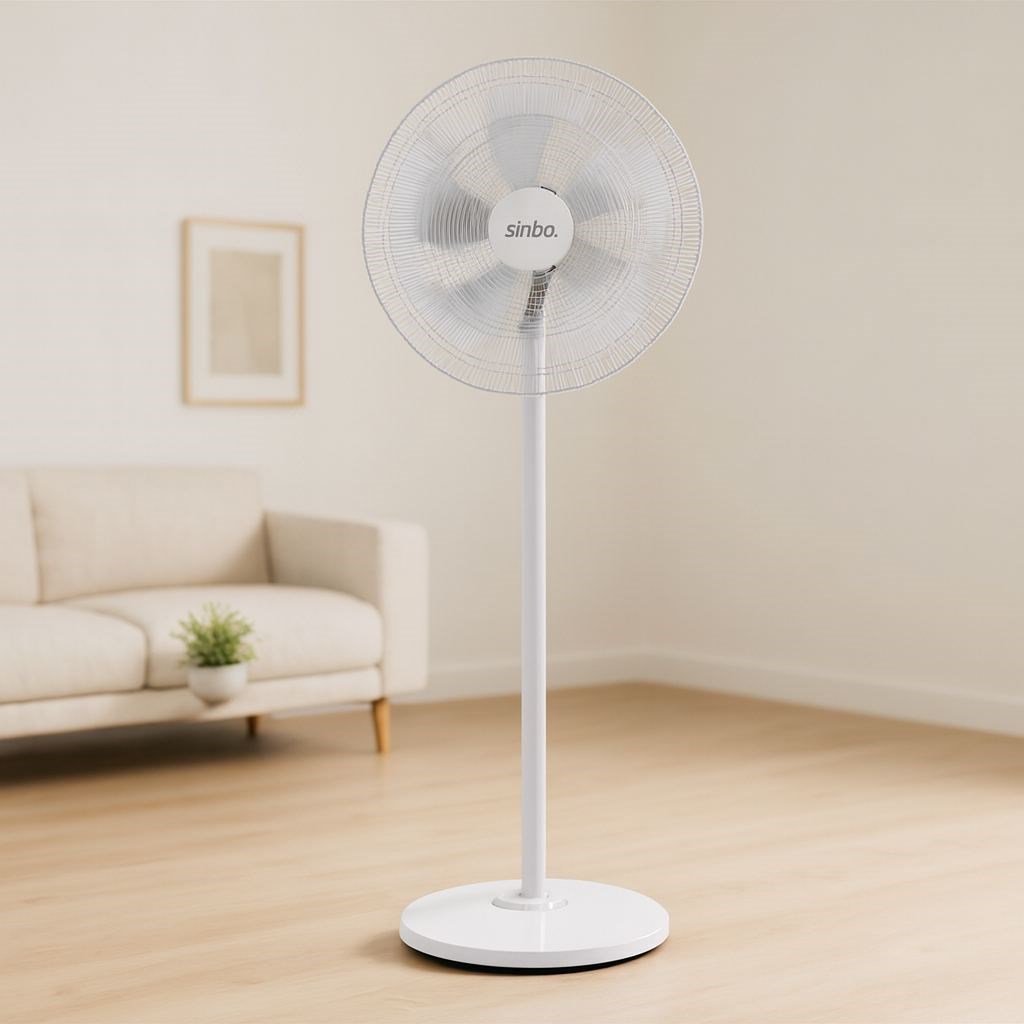 Ayaklı vantilatör 5 kanat 18'' (yaklaşık 45 cm) Sessiz 3 Kademe 140 cm
