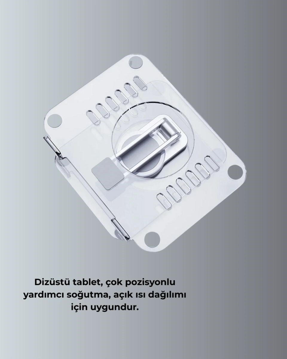 Ayarlanabilir Şeffaf Tablet Standı Kaymaz Silikon Tabanlı
