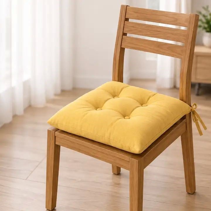 Bağcıklı Sandalye Minderi · 40 × 40 × 4 cm · Hardal