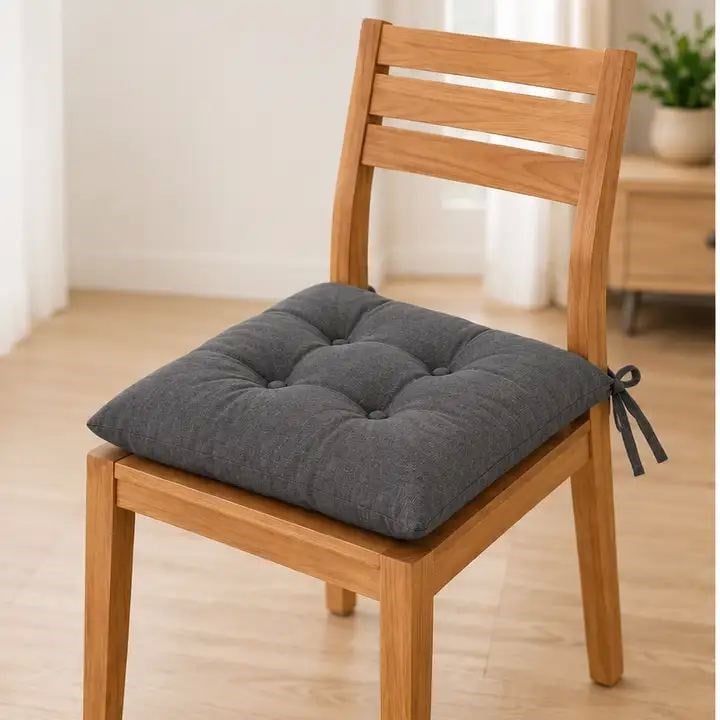 Bağcıklı Sandalye Minderi · 40 × 40 × 4 cm · Antrasit