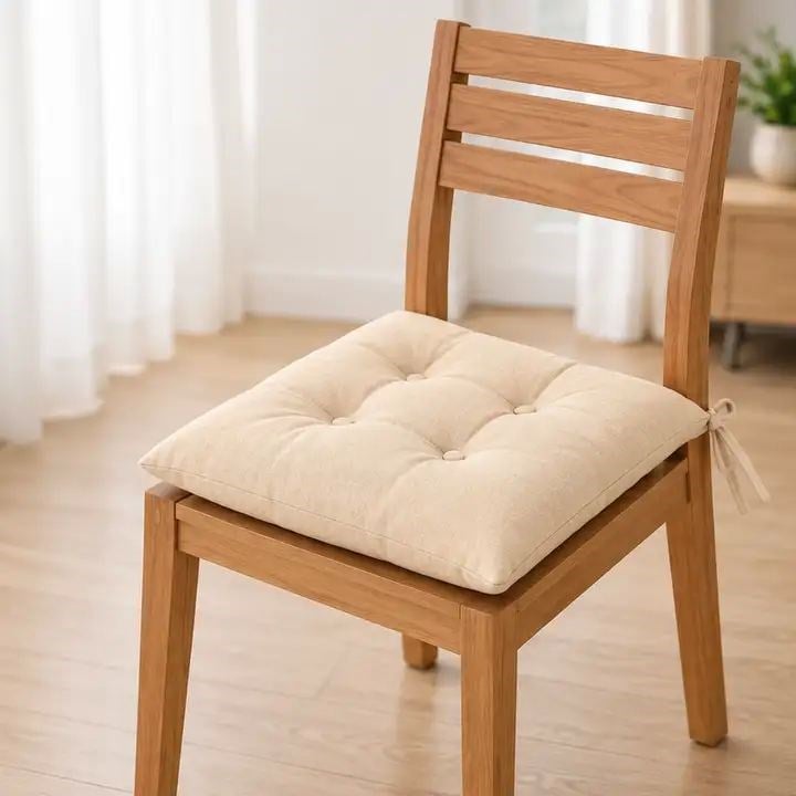 Bağcıklı Sandalye Minderi · 40 × 40 × 4 cm · Krem