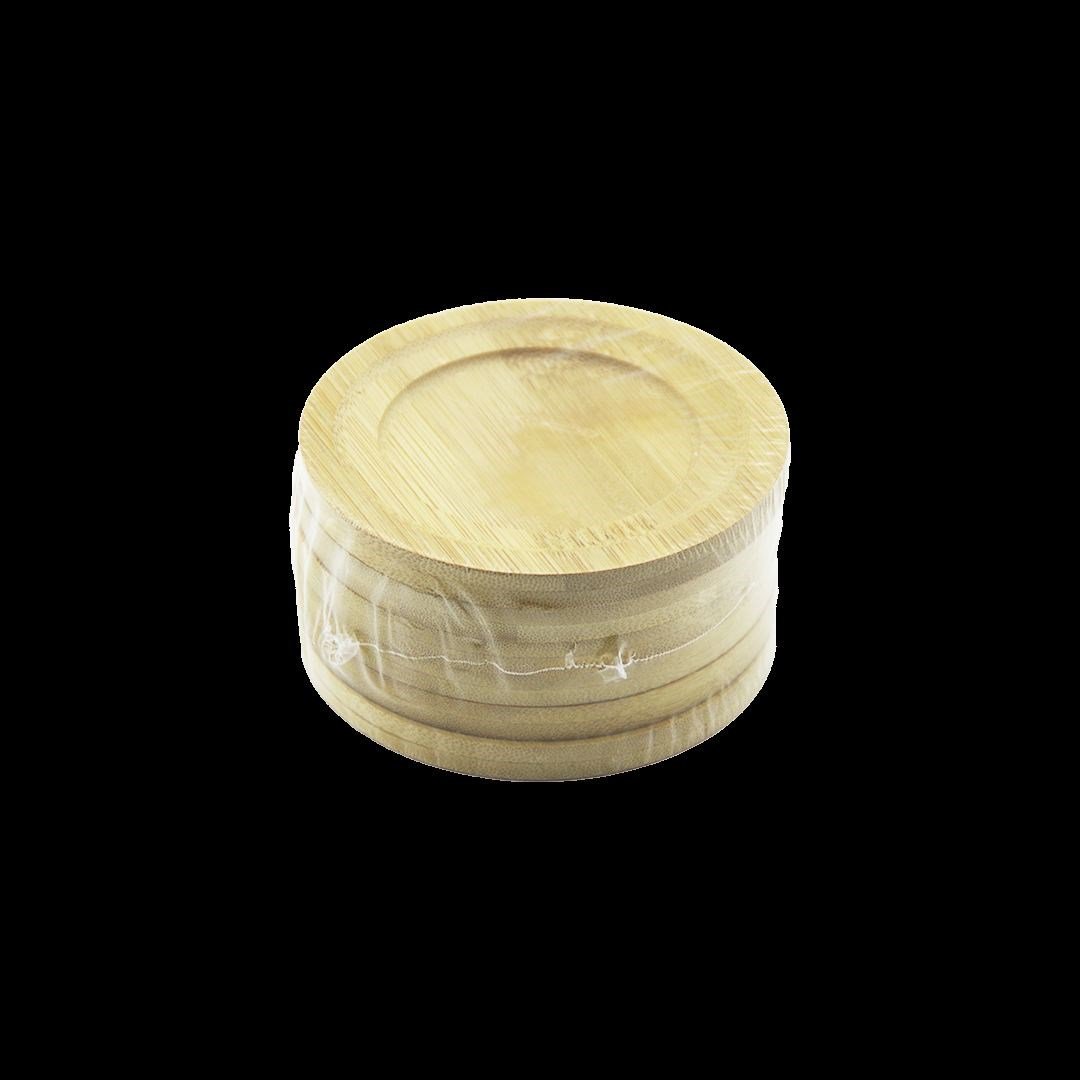 Bambu Ahşap Çay Tabağı 6'lı - 9.7 cm
