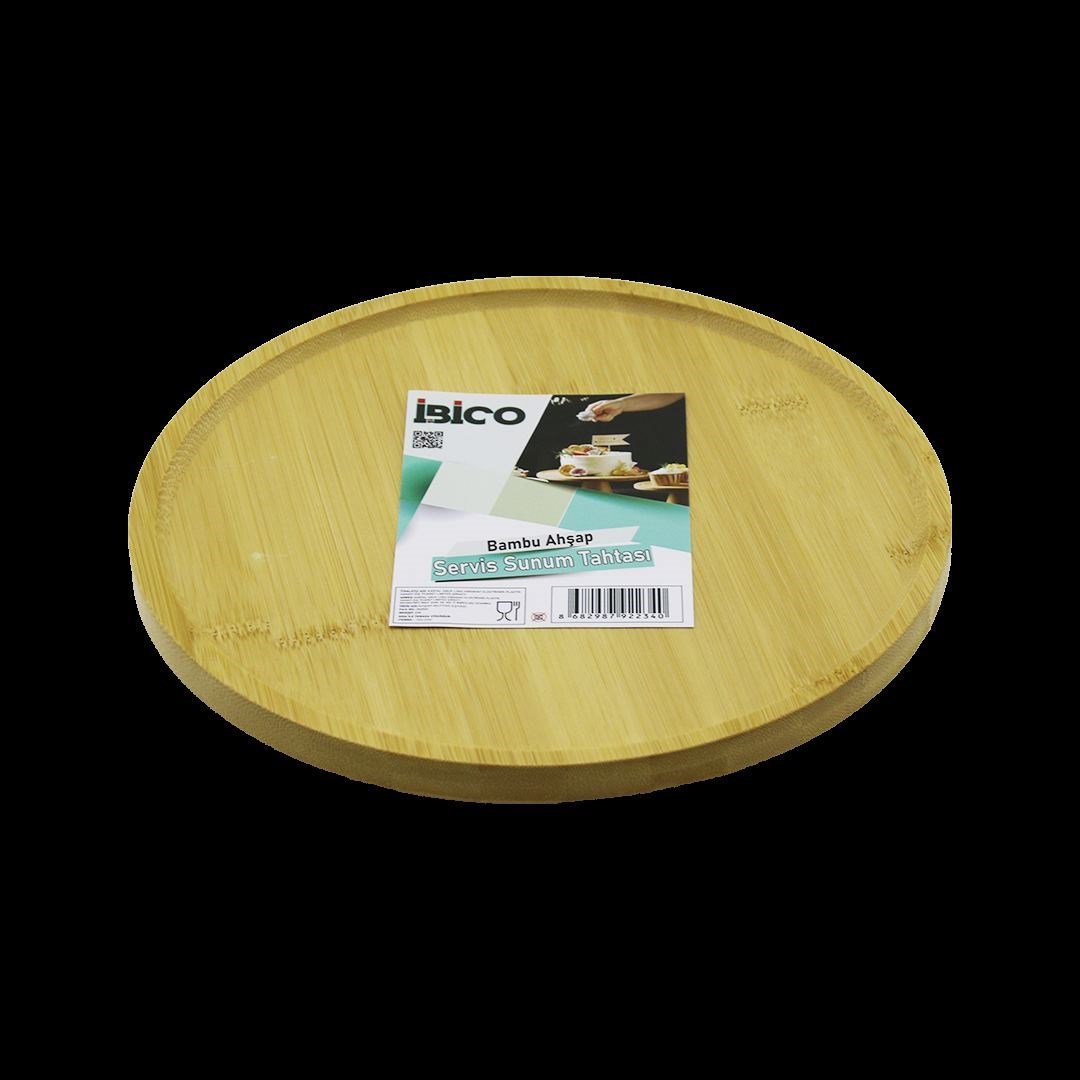 Bambu Yuvarlak Sunum Tepsisi 24.5 cm Ayaklı