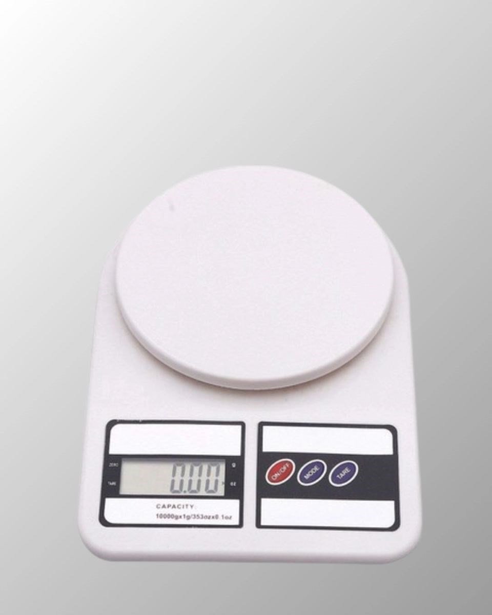 Beyaz Plastik Dijital Mutfak Tartısı – 24x16.8x1.5cm