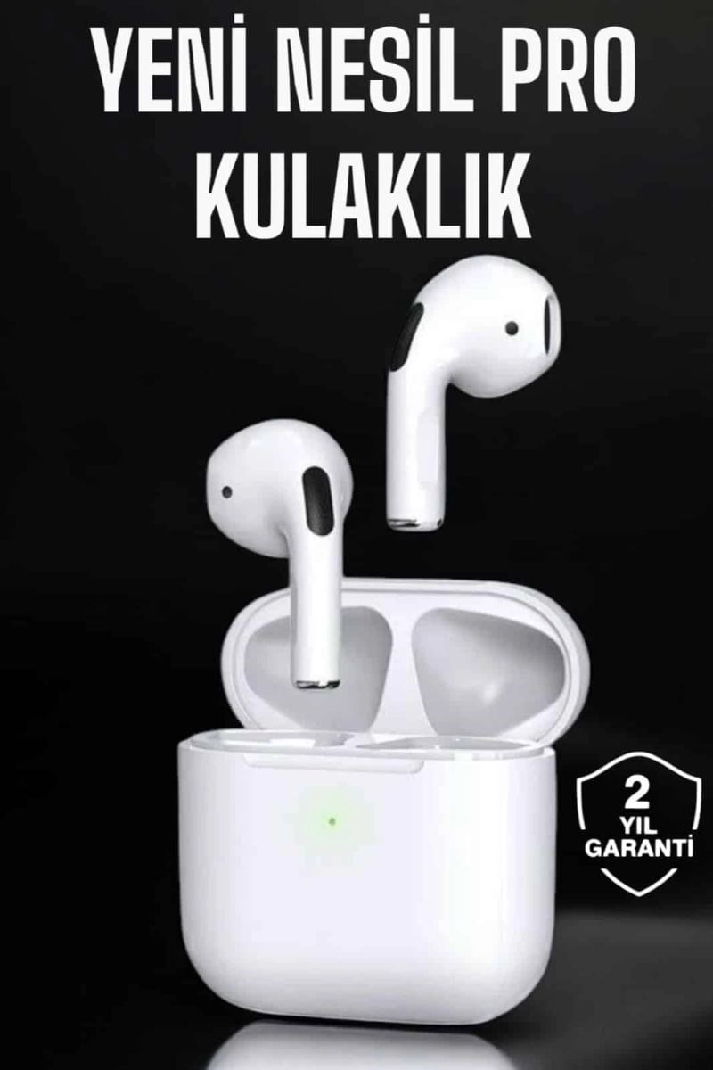 Beyaz Yeni Nesil Pro Bluetooth Kulaklık Yüksek Ses Kaliteli Anc Özelliği
