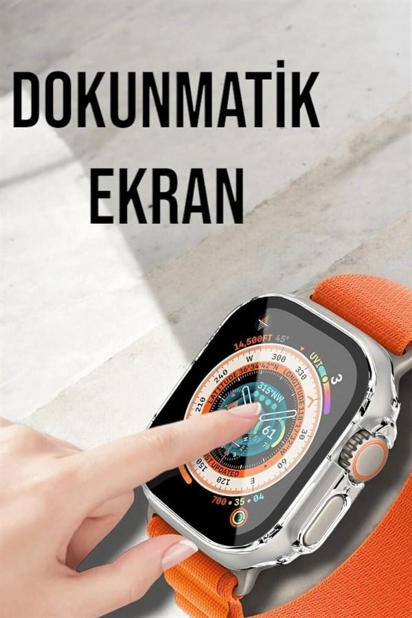 Bluetooth Bağlantılı 49mm Dokunmatik Akıllı Saat Sağlık Ve Spor Takip Özellikli