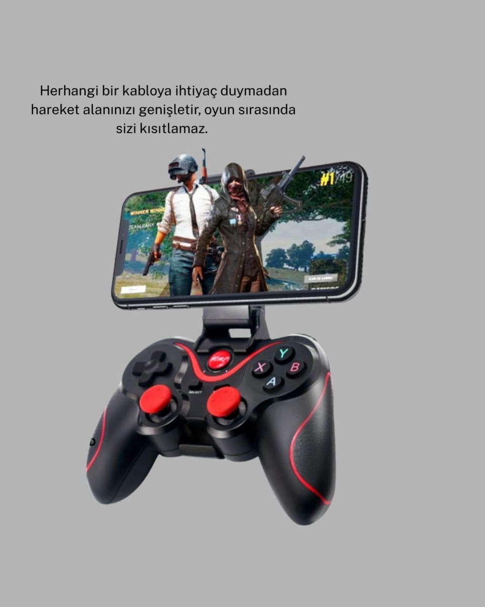 Bluetooth Gamepad Kablosuz Oyun Kumandası Tek Cihaz Destekli