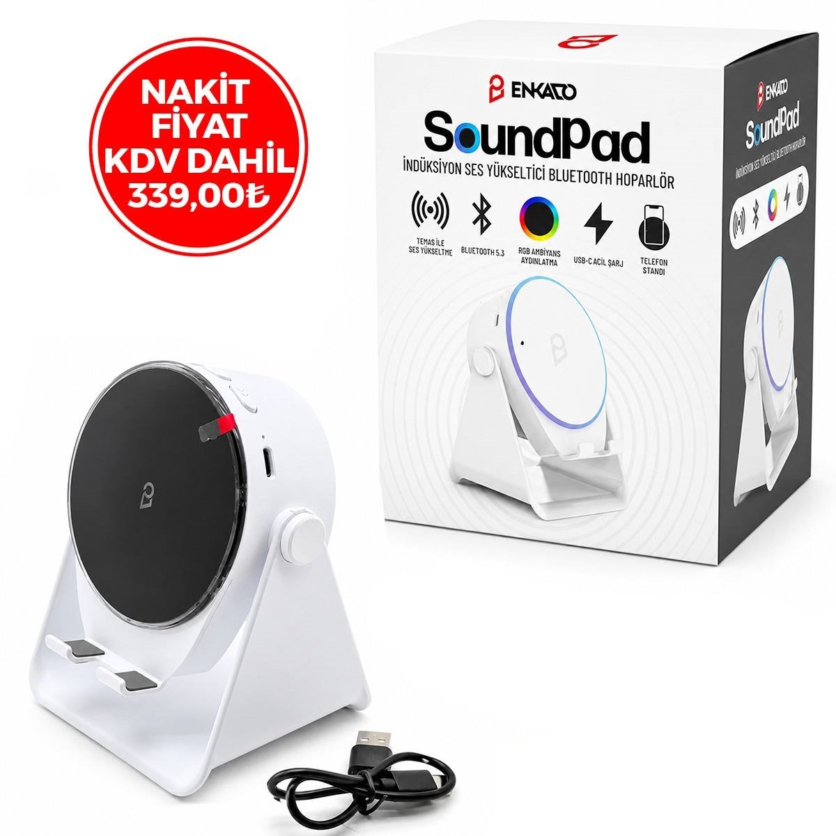 Bluetooth Hoparlör Soundpad EKD-S11 5W 2000mAh Beyaz