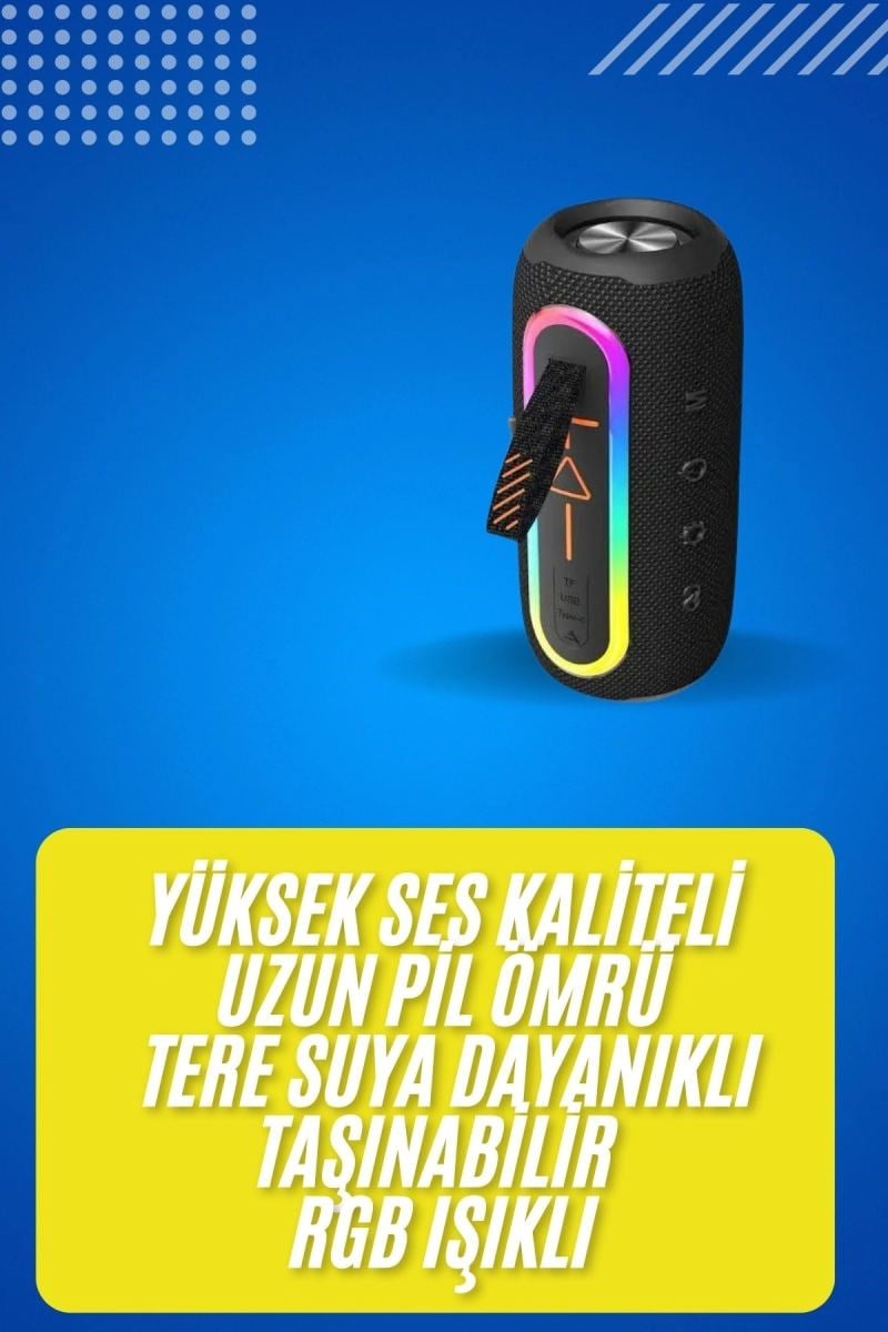Bluetooth Hoparlör Usb Şarjlı Uzun Pil Ömrü Android Ve İos Uyumlu Renkli Yeni Nesil