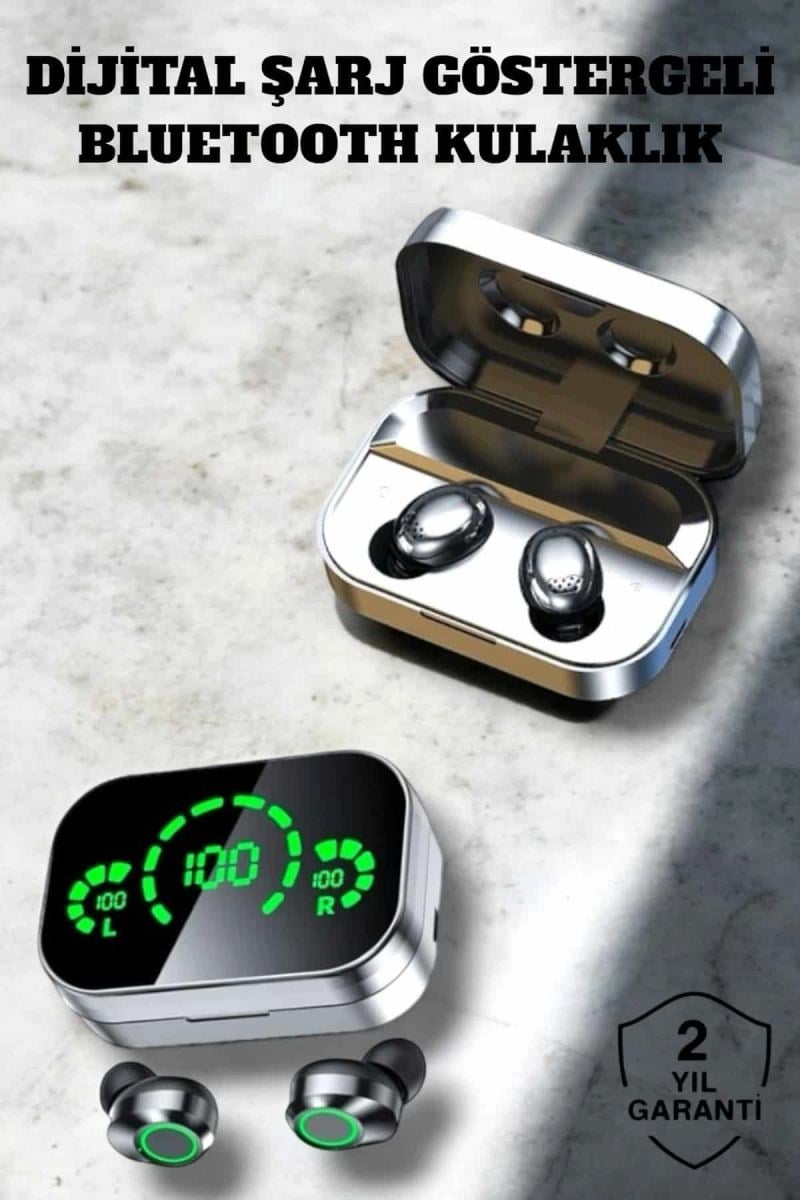 Bluetooth Kulaklık Çift Telefon Desteği Ve Suya Dayanıklı Powerbankli