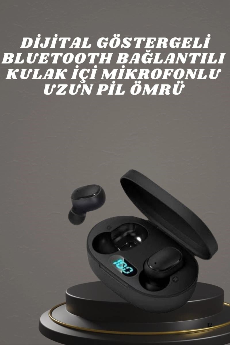 Bluetooth Kulaklık Tws Yüksek Ses Kaliteli Kesintisiz Dijital Göstergeli Kulaklık
