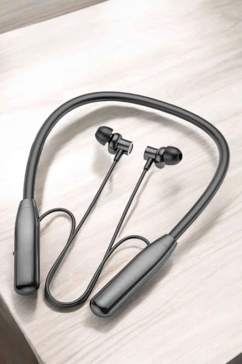 Boyun Askılı Bluetooth Kulaklık Uzun Şarj Süreli Dijital Göstergeli Kablolu