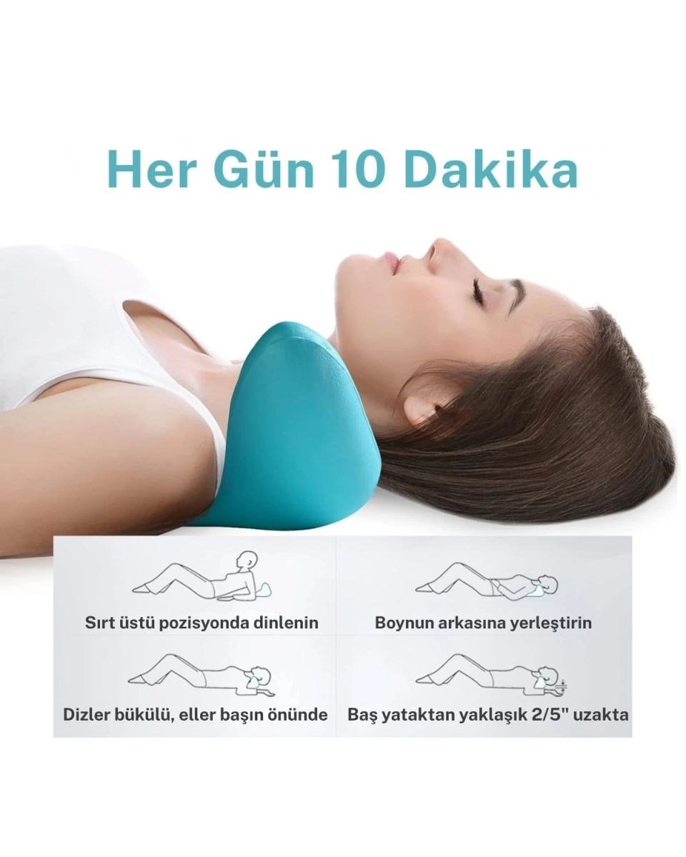 Boyun Ve Omuz Gevşetici, Servikal Traksiyon Cihazı Akupunktur Boyun Omuz Sırt Desteği Masaj Yastığı, Boyun Sedye Masajı