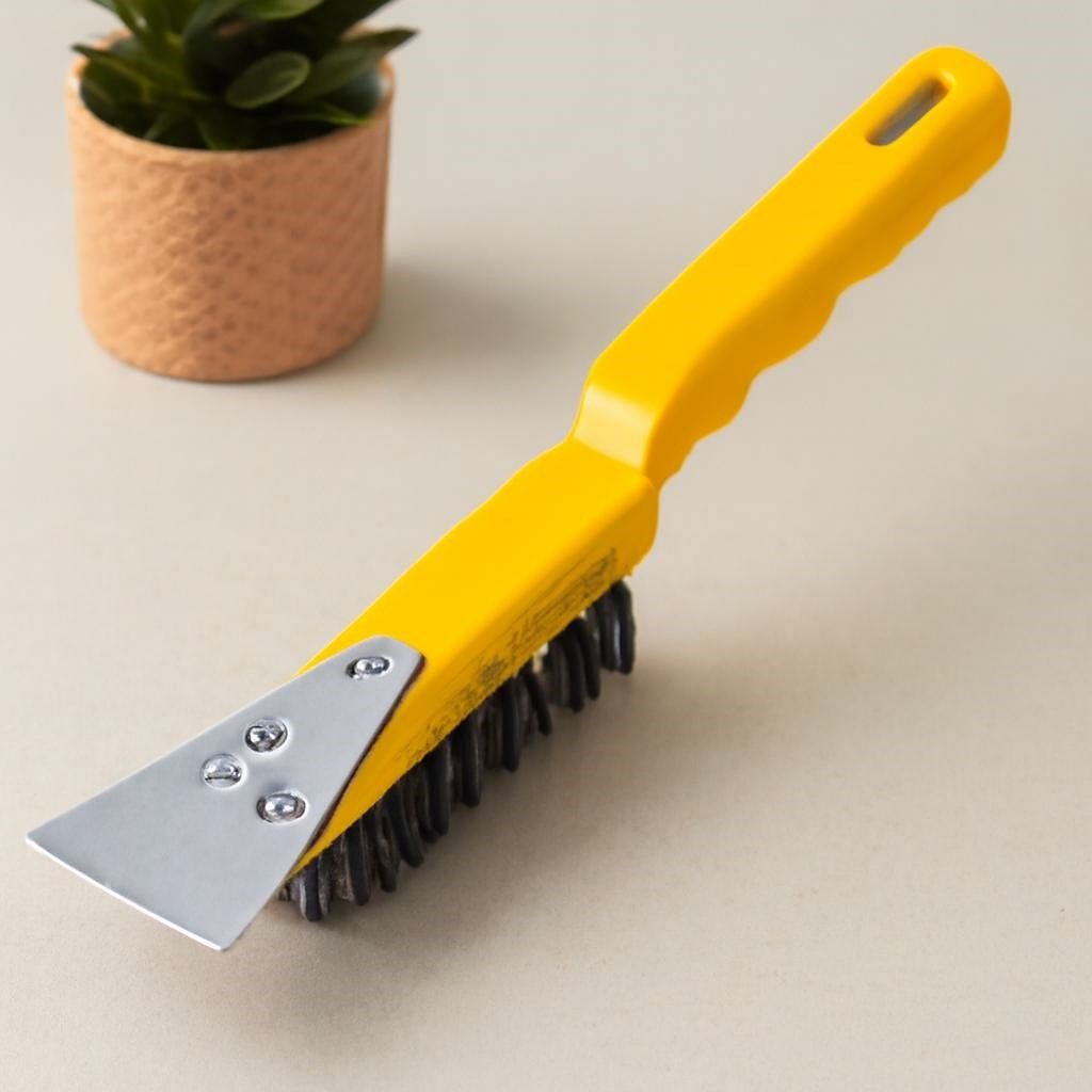 Çelik Tel Fırça ve Metal Kazıma Spatula 270 mm 2in1