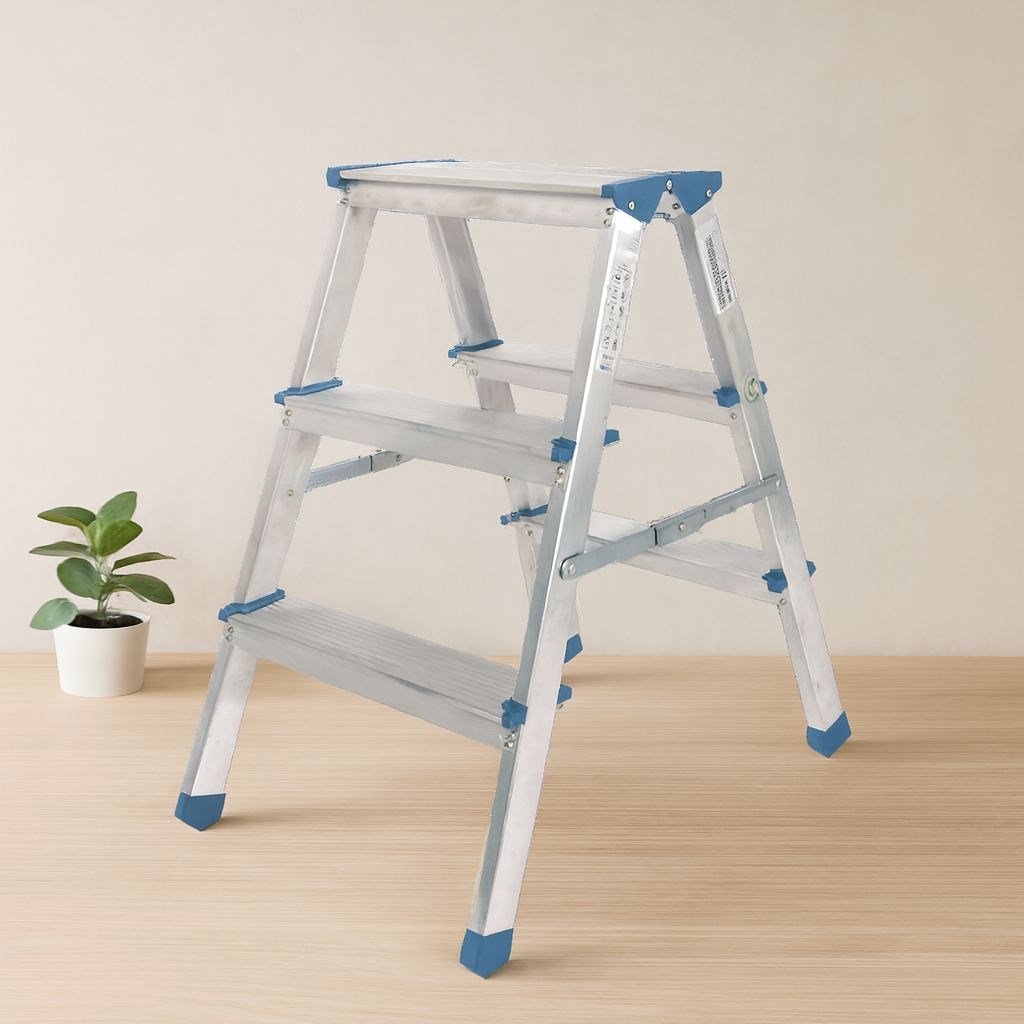 Çift Basamaklı 3+3 Alüminyum Merdiven 69 cm
