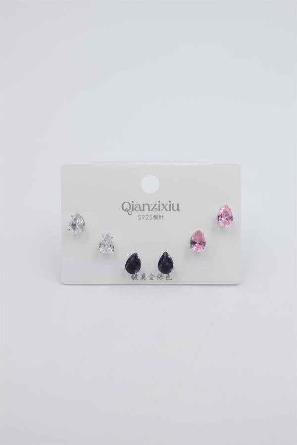 Çoklu Set Küpe - Gümüş