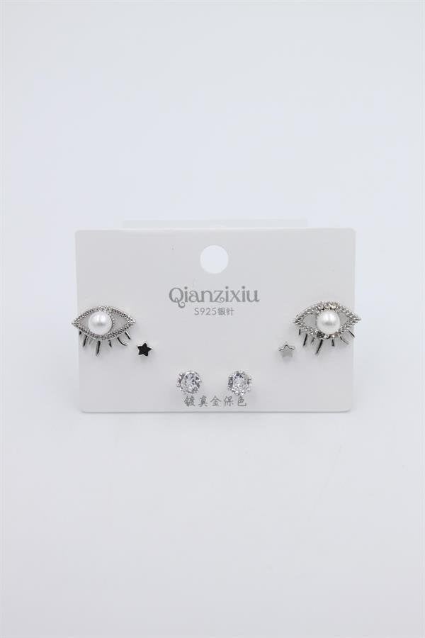 Çoklu Set Küpe - Gümüş