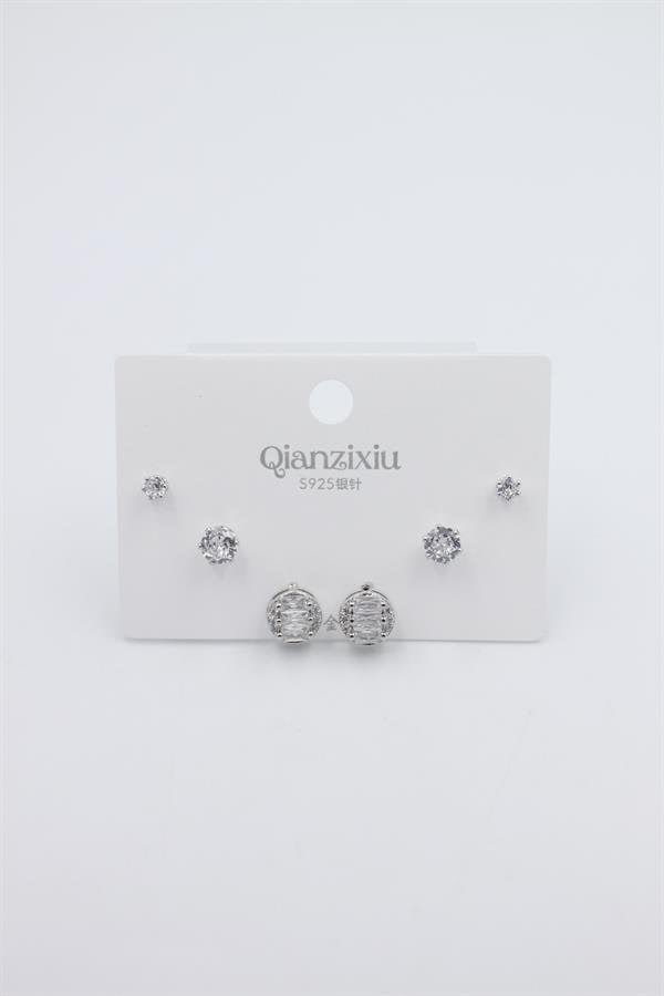 Çoklu Set Küpe - Gümüş