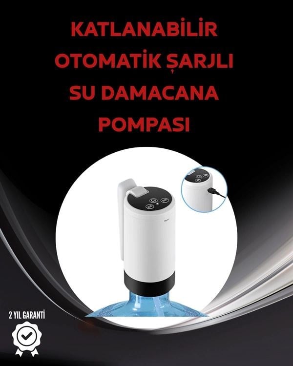 Daana Üstü Akıllı Su Pompası | 3 Daana Kullanım | 4w Güç | Micro Usb Şarjlı | Katlanabilir & Taşınabilir