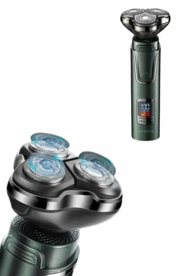 Dijital Göstergeli 3 Başlıklı Tıraş Makinesi Islak Kuru Lazer Öncesi Günlük