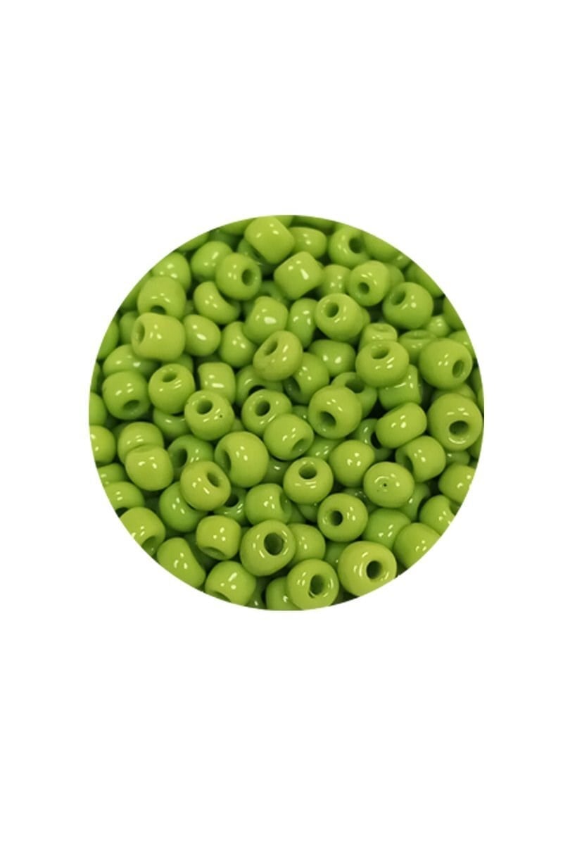 Dökme Cam Kum Boncuk (8/0) 3 mm - 20 Gram - Ihlamur Yeşili - BNC164