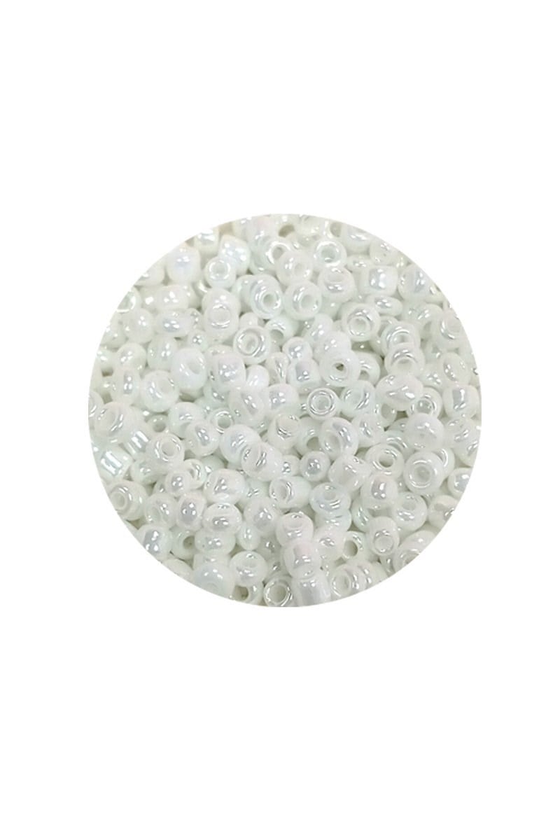 Dökme Cam Kum Boncuk (8/0) 3 mm - 20 Gram - Parlak Beyaz - BNC153