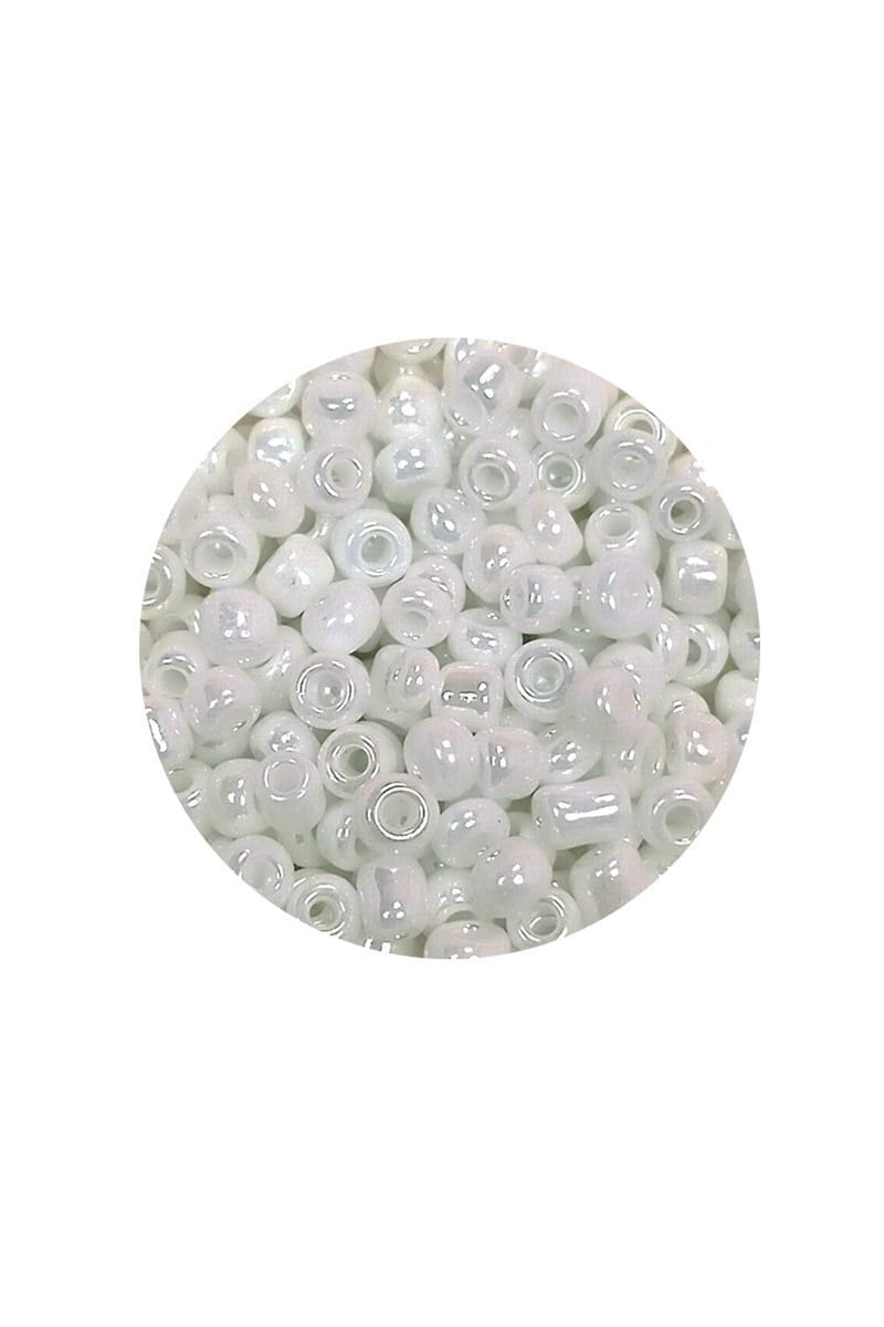 Dökme Cam Kum Boncuk (8/0) 3 mm - 20 Gram - İnci Beyaz - BNC145