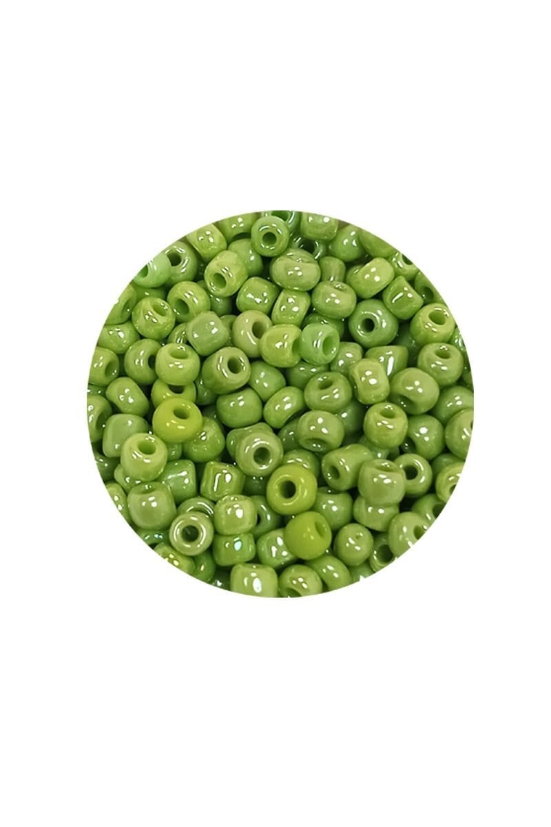 Dökme Cam Kum Boncuk (8/0) 3 mm - 20 Gram - Çimen Yeşili - BNC152