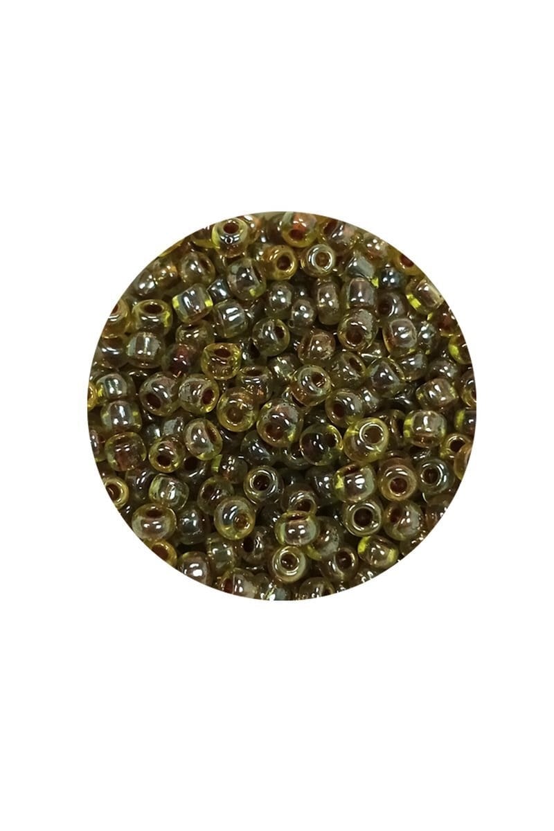 Dökme Cam Kum Boncuk (8/0) 3 mm - 60 Gram - Yeşil Siyah - BNC223
