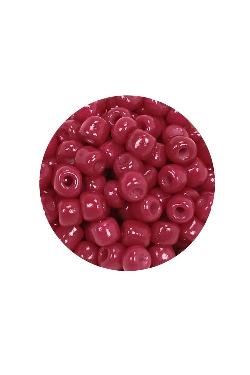 Dökme Cam Kum Boncuk Büyük Boy (6/0) 4 mm - 60 Gram - Bordo - BNC133