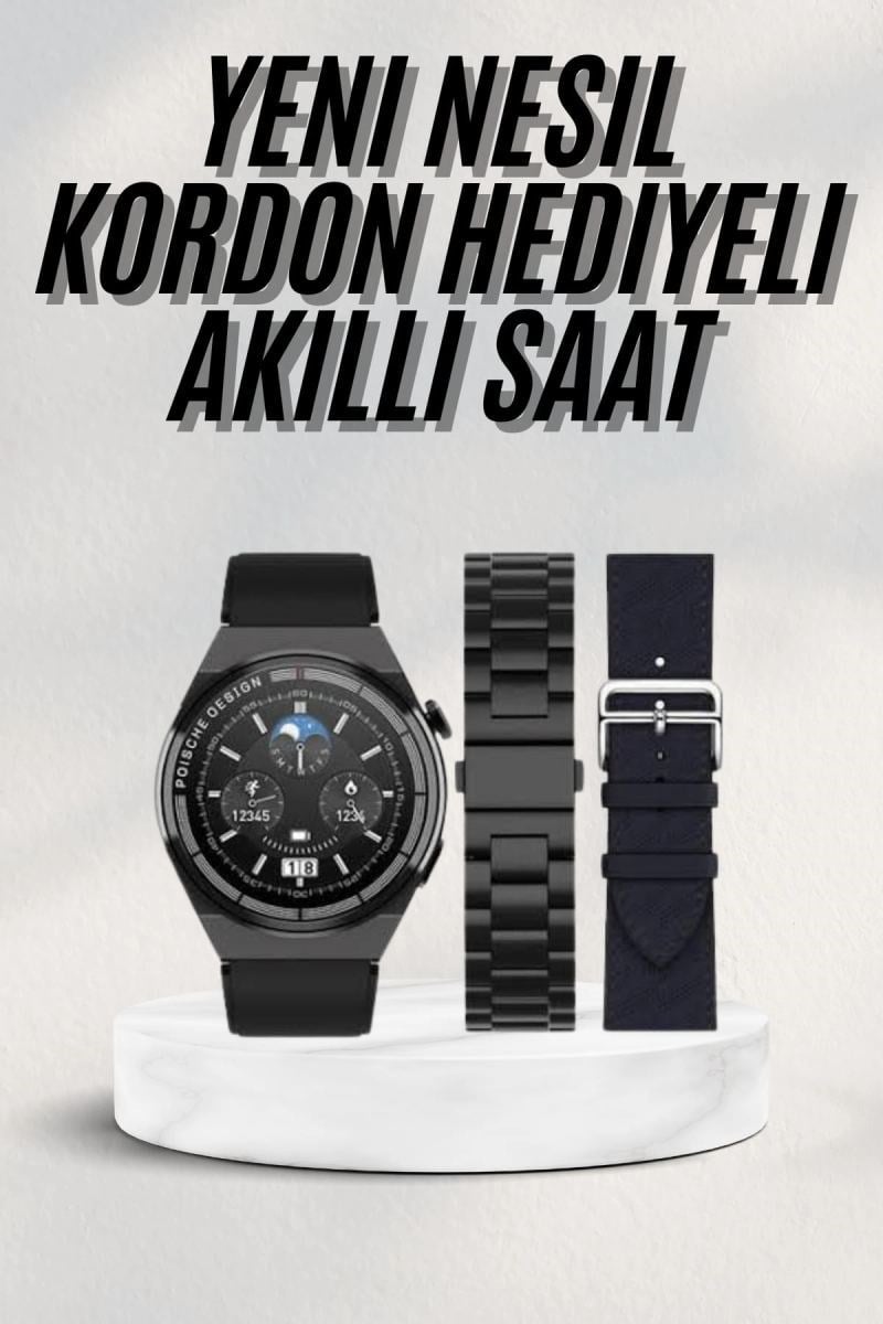 En Çok Tercih Edilen Akıllı Saat Amoled Ekran Nabız Sensörü Gps Uyumlu Adımsayar