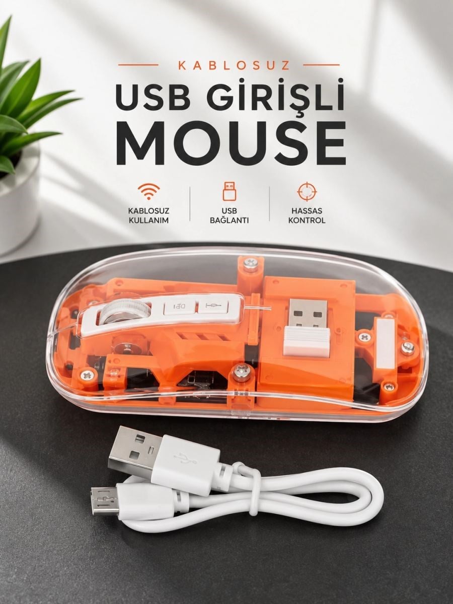 Fare Mouse Çift Modlu Kablosuz Bağlantılı 2.4ghz Destekli