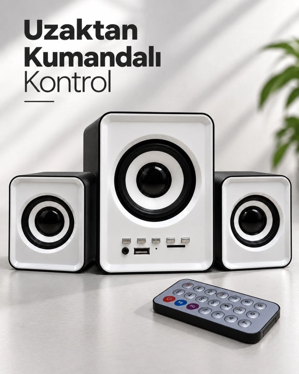 Fm Radyolu Bluetooth Masaüstü Hoparlör Seti