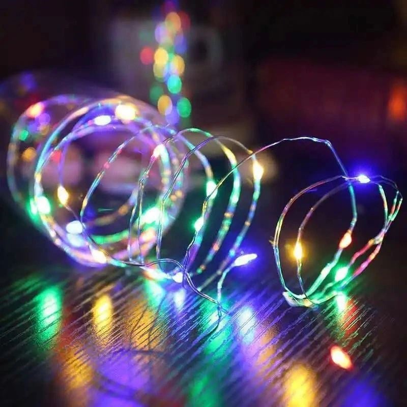 Gd968 Şerit Pilli Aydınlatma 10 Metre 100 Adet Rgb Peri Led
