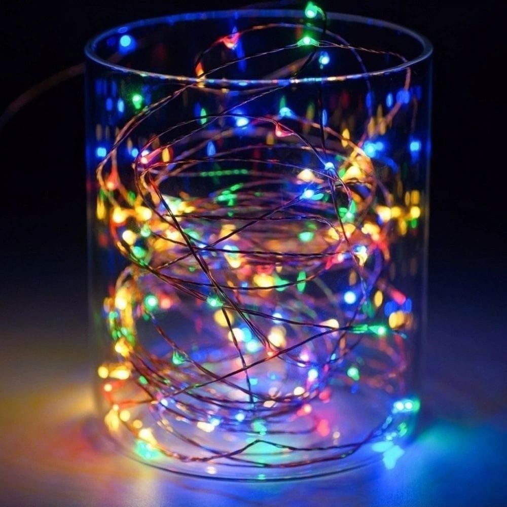 Gd968 Şerit Pilli Aydınlatma 10 Metre 100 Adet Rgb Peri Led