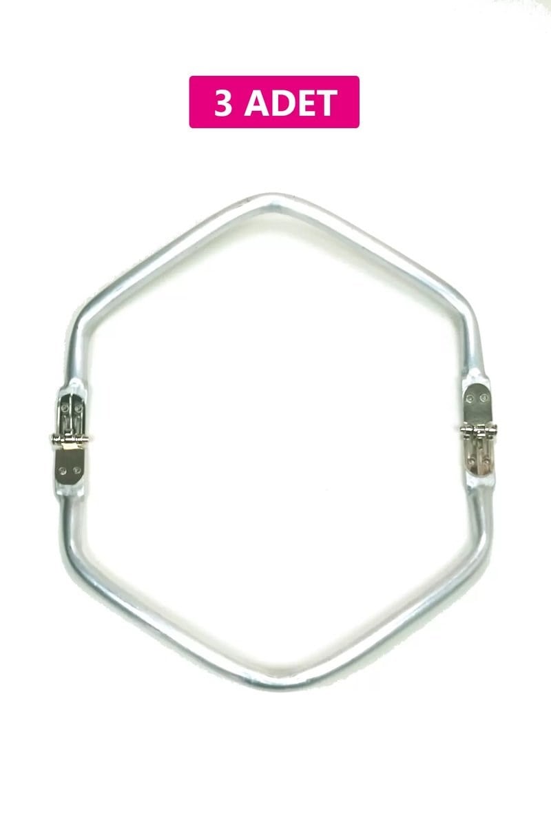 Gizli Metal Çanta Bursu – 3 Adet - 22 cm - Metal Çanta Aparatı Çanta Aksesuarı