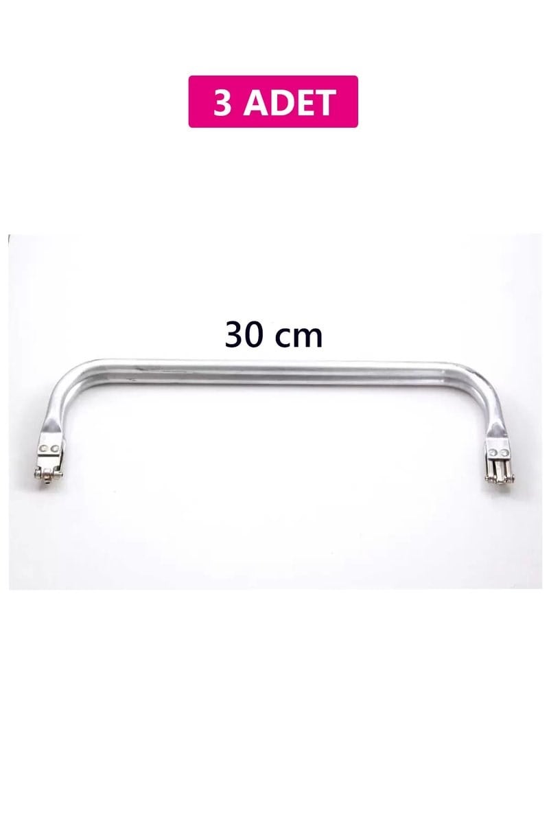 Gizli Metal Çanta Bursu – 3 Adet - 30 cm - Metal Çanta Aparatı Çanta Aksesuarı