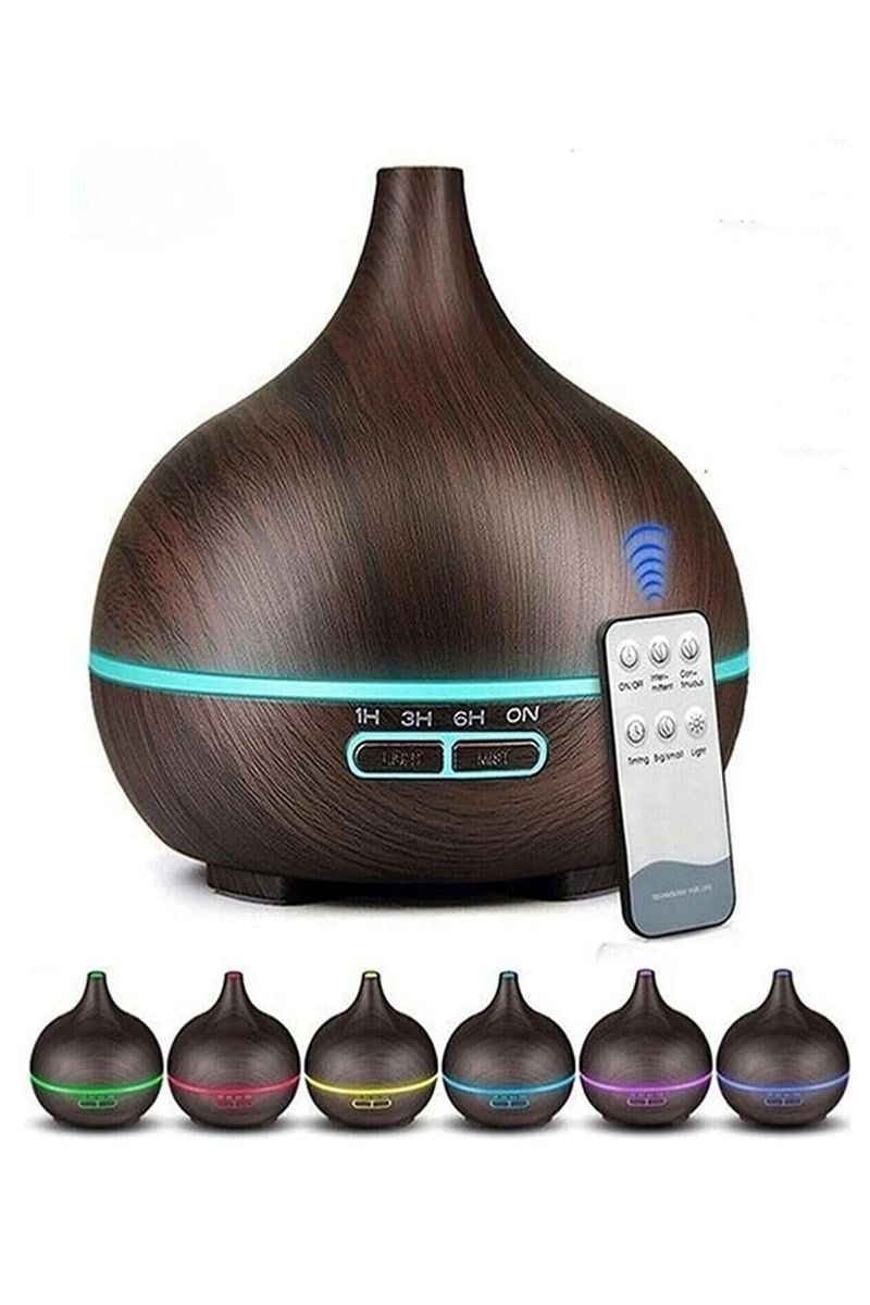 Hava Nemlendirici 7 Led Işıklı Aromatik Oda Kokusu 550 Ml Kahve Aroma Difüzörü Buhar Makinası