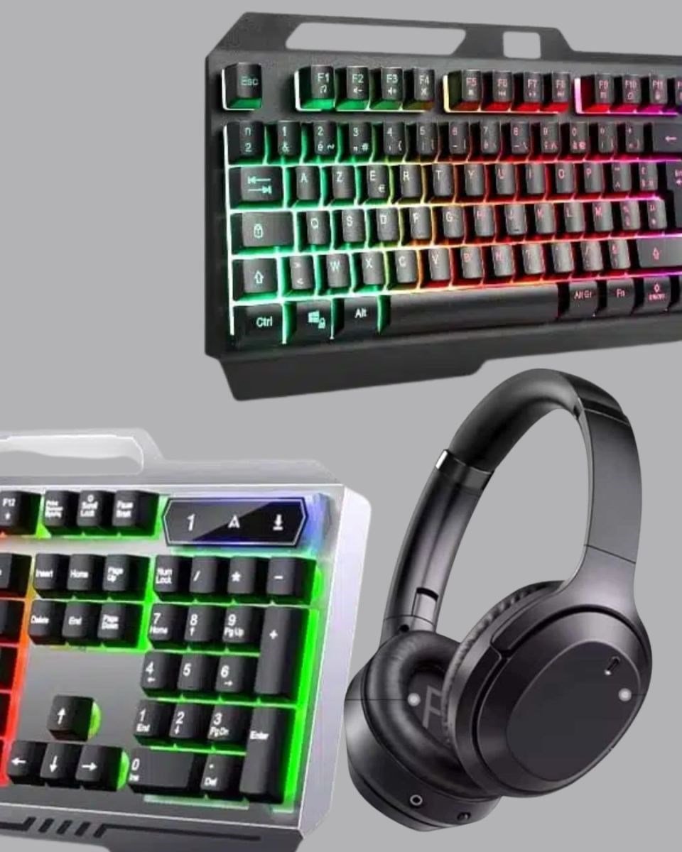 Işıklı  Klavye Mouse Ve Bluetooth Kulaklık Seti Türkçe Q Usb
