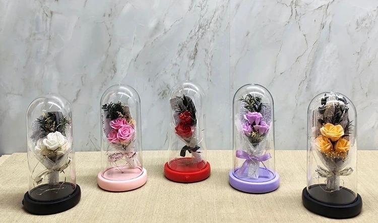 Işıklı Müzikli Romantik Gül Buketi  Alk4999