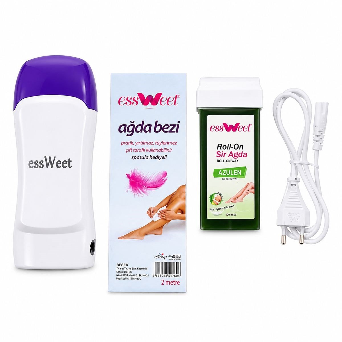 Isıtıcılı Roll-On Ağda Seti 100 ml + 2 m Ağda Bezi