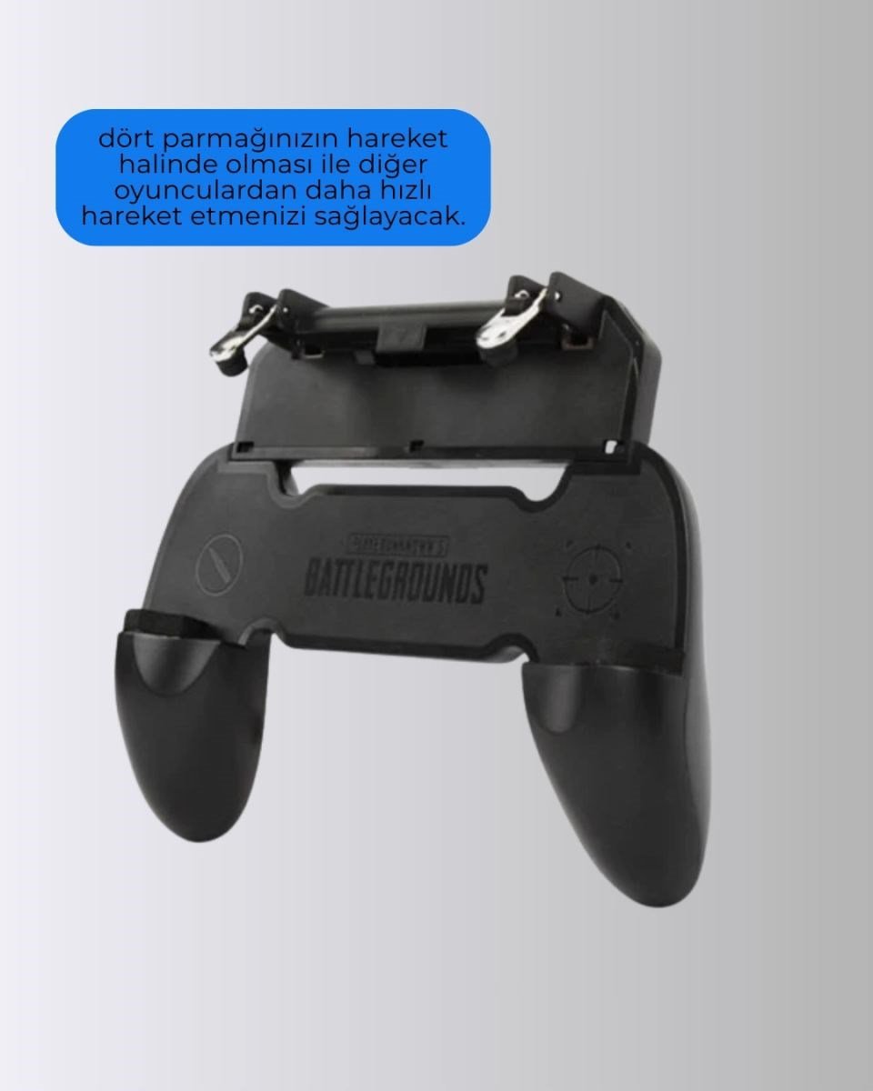 Joystick Ve Parmak Tetikleyicili Mobil Oyun Gamepad Tutucu