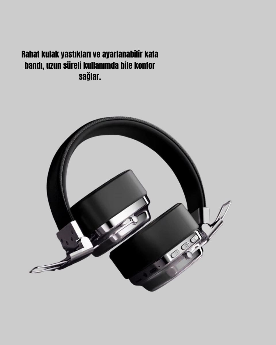 Kablosuz Bluetooth Kulak Üstü Kulaklık Kristal Ses Kalitesi Ve Ergonomik Yapı