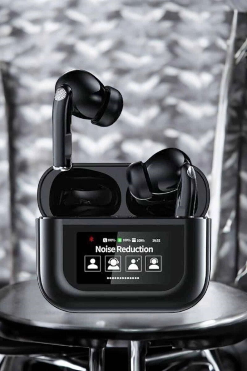 Kablosuz Bluetooth Kulaklık Ekranlı Uzun Şarj Süreli Anc Destekli