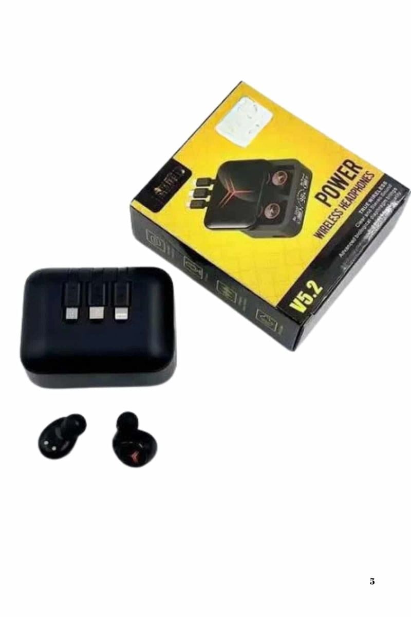 Kablosuz Bluetooth Kulaklık Powerbank Özellikli Göstergeli Hd Mikrofon